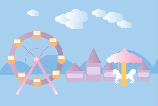 Pastel Carnival Fair vector