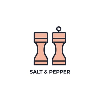 salt and pepper vector icon. Colorful flat design vector illustration. Vector graphics