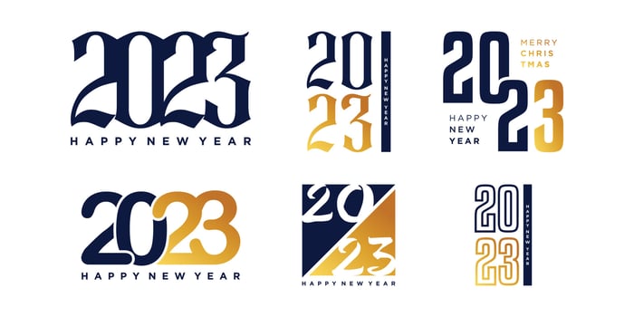 2023 logo design vector with creative unique style for banner or business