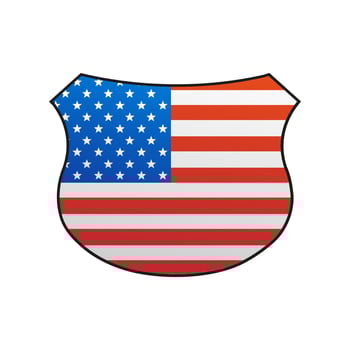 Shield with USA flag vector