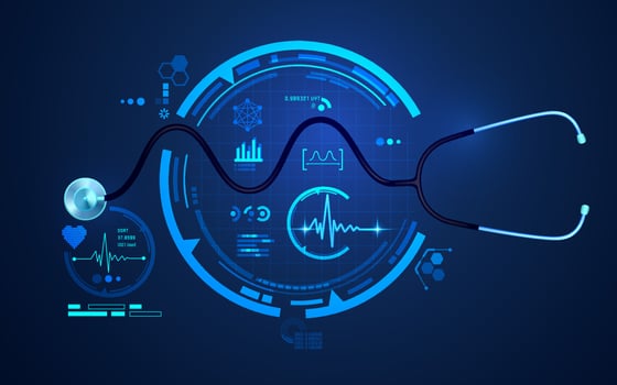 stethoscope medical concept vector