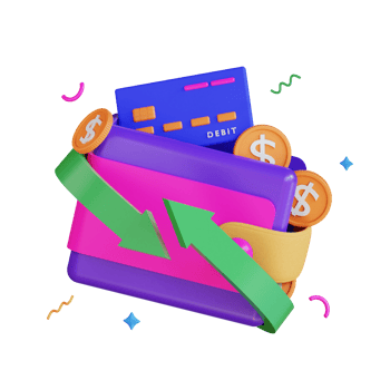 3d business wallet finance illustration png