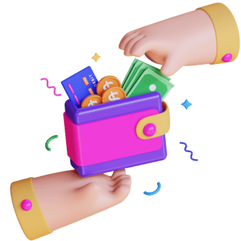 3d business wallet finance illustration png