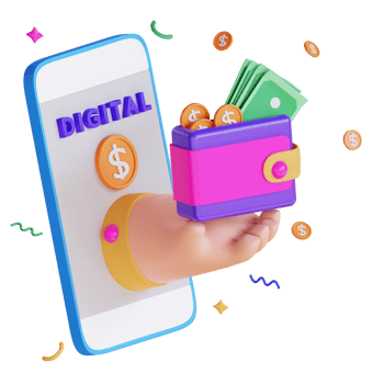 3d business wallet finance illustration png