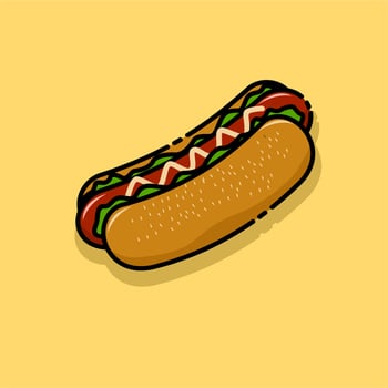 illustration of ready-to-eat delicious food is hotdog vector