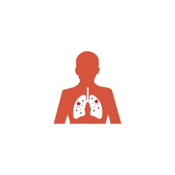 lungs icon vector illustration template design