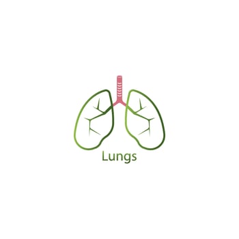 lungs icon vector illustration template design