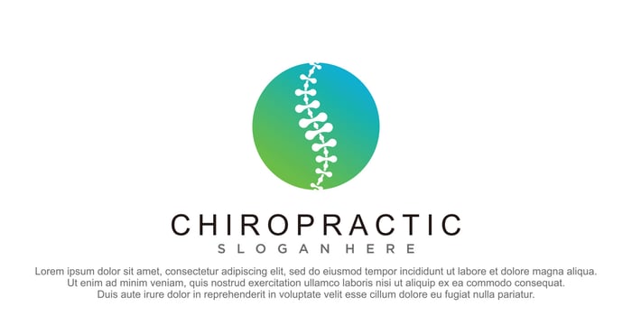 Chiropractic illustration with creative design premium vector