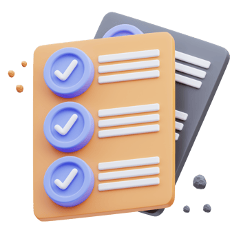 3d rendering of cute icon illustration list approved png