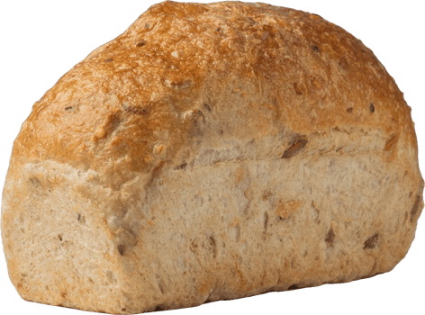 cutout whole wheat bread on transparent background. png