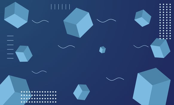 Illustration vector graphic of abstract background geometric cube 3D