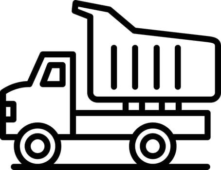 Dumper Truck Line Icon vector