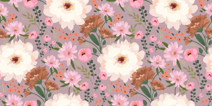 Floral seamless pattern. Vector design for paper, cover, fabric, interior decor and other use