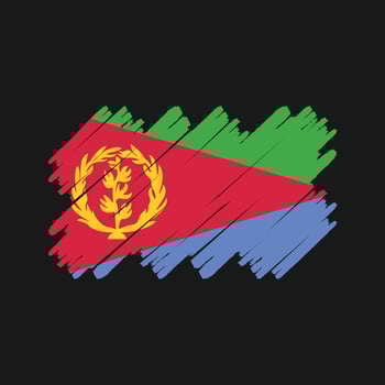 Eritrea Flag Brush. National Flag vector