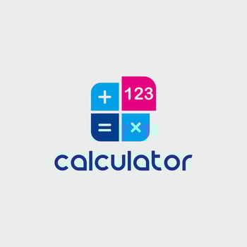 logo illustration calculator vector design