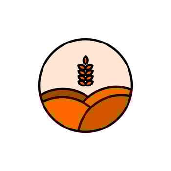 Illustration vector of wheat. vector logo