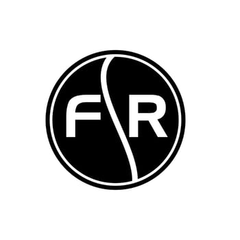 FR creative circle letter logo concept. FR letter design. vector