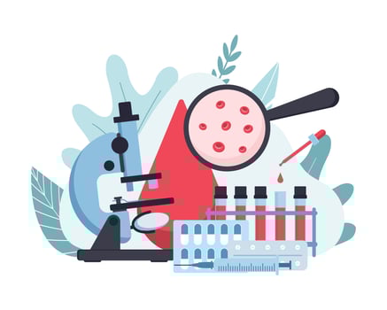 Blood test concept. HIV, AIDS World Day, disease awareness concept. Background for posters, web, banners, flyers, etc. vector