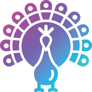 Peacock Vector Icon Design Illustration