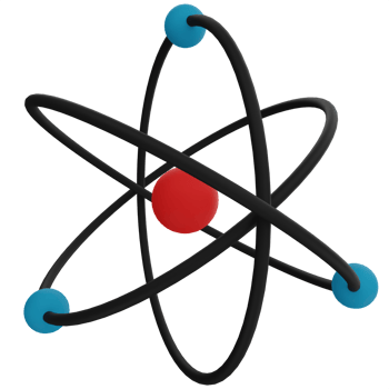 Atom 3D Illustration png