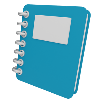 Notebook 3D Illustration png