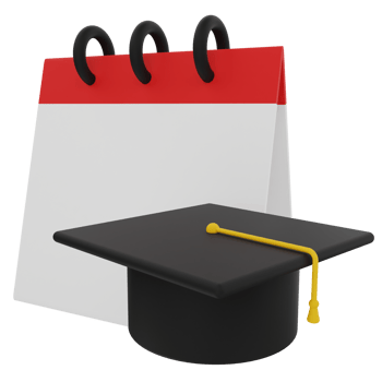 Graduation Date 3D Illustration png