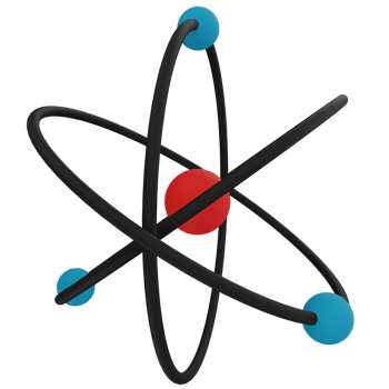 Atom 3D Illustration png