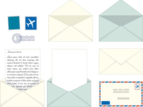 Set of different envelopes vector