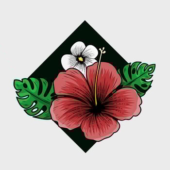 illustration vector of aloha flower perfect for print,apparel,etc.