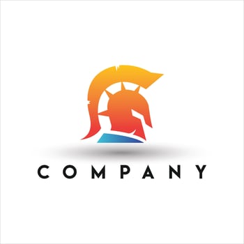 Spartan Warrior Logo. Trojan Helmet Logo vector