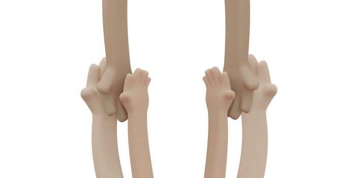 Hands protecting something 3d render png