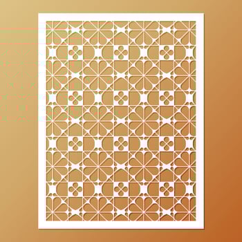 seamless die cut decorative pattern template vector