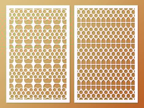 seamless die cut decorative pattern template vector