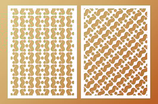 seamless die cut decorative pattern template vector