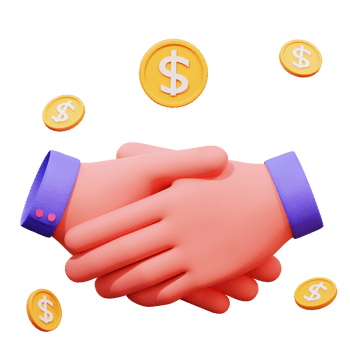 3D Hand Gesture Finance Illustration png