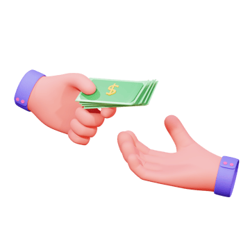 3D Hand Gesture Finance Illustration png