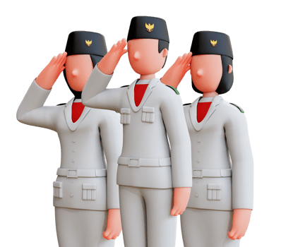 3D Character Independence Day Of Indonesia png