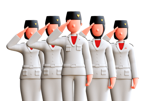 3D Character Independence Day Of Indonesia png