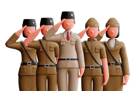 3D Character Independence Day Of Indonesia png