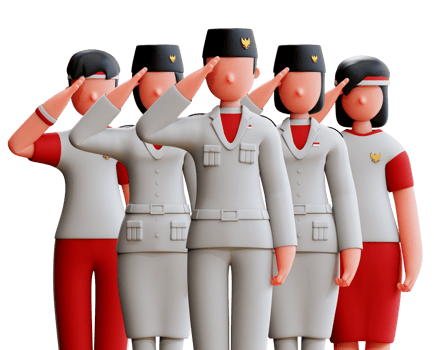 3D Character Independence Day Of Indonesia png