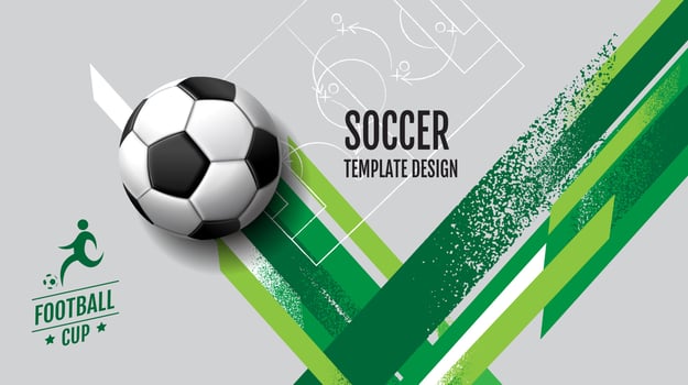 Soccer Template design , Football banner, Sport layout design, green Theme,  vector