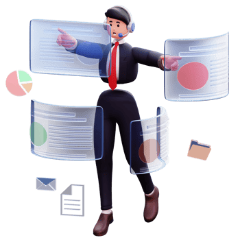 3D Character Businessman Illustration png