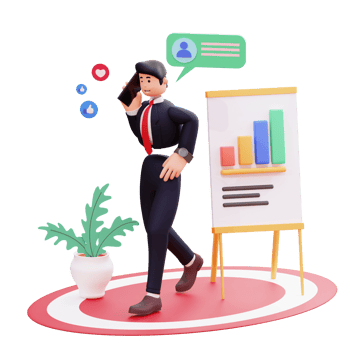 3D Character Businessman Illustration png