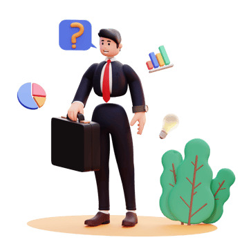3D Character Businessman Illustration png