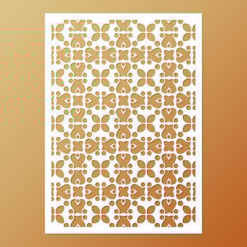 seamless die cut decorative pattern template vector