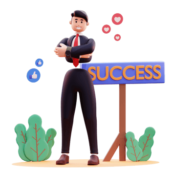 3D Character Businessman Illustration png