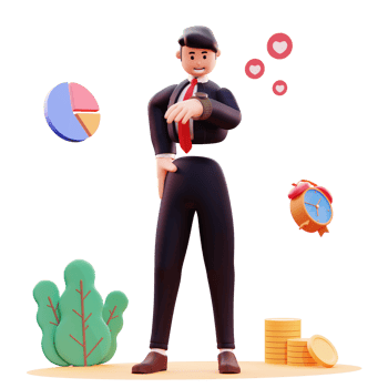 3D Character Businessman Illustration png