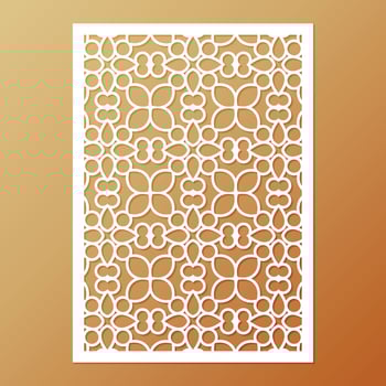 seamless die cut decorative pattern template vector