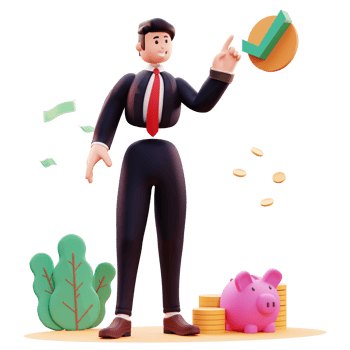 3D Character Businessman Illustration png