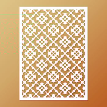 seamless die cut decorative pattern template vector